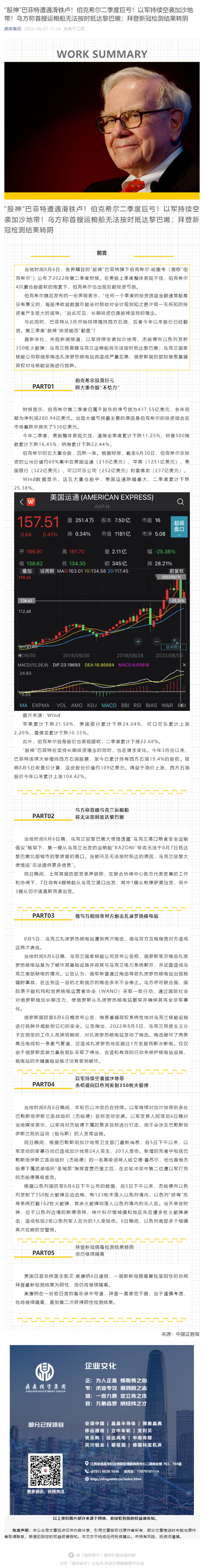 “股神”巴菲特遭遇滑铁卢！伯克希尔二季度巨亏！以军持续空袭加沙地带！乌方称首艘运粮船无法按时抵达黎巴嫩；拜登新冠检测结果转阴_壹伴长图1.jpg